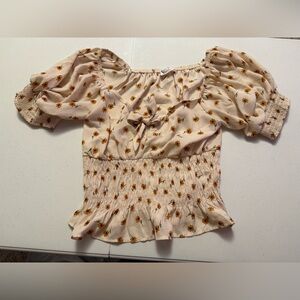 Sienna Sky crop flower top